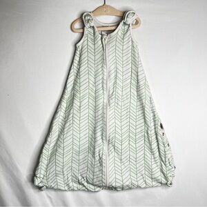 Ergobaby On The Move Sleep Bag Sleepsack Green Chevron Full Zip Sz 6-18 Months